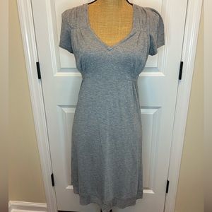J. Crew gray cotton v-neck short sleeve dress size small